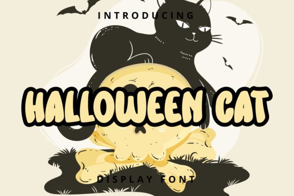 Halloween Cat Font for Handmade Creations