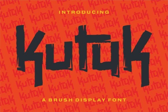 Kutuk: A Cool, Modern Brush Display Font for Contemporary Design