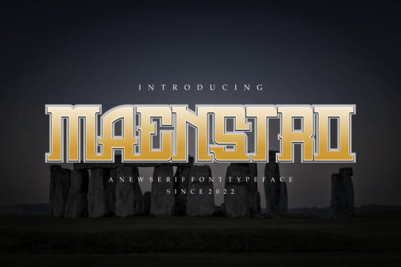 Maenstro: A Cool and Modern Display Font for Bold Branding